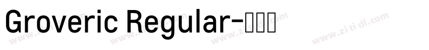 Groveric Regular字体转换